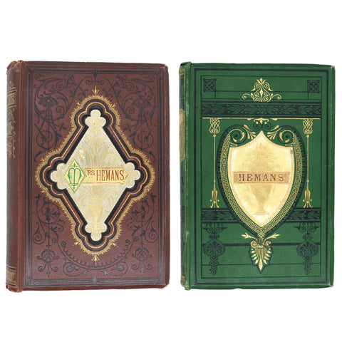 Two British Victorian Poetry Books by Mrs. Felicia Hemans