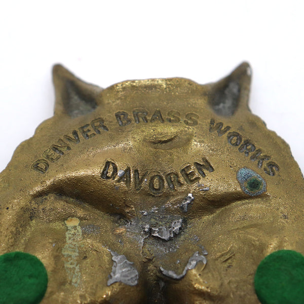 American Denver Brass Works Novelty Devil / Satyr Tray