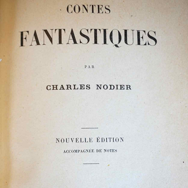 French Leather Bound Book: Contes Fantastiques by Charles Nodier