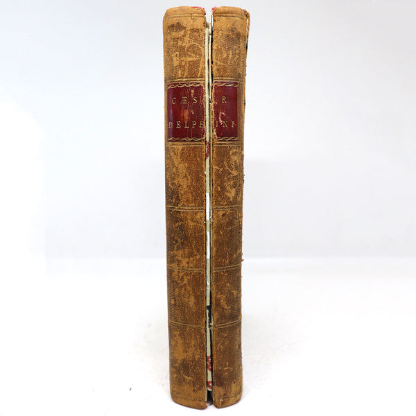 Leather Latin Book: Commentariorum de Bello Gallico by Julius Caesar