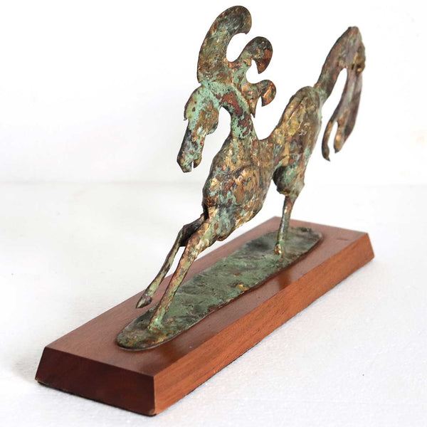 BILL LETT Brutalist Style Patinated Bronze Sculpture, Horse Statue